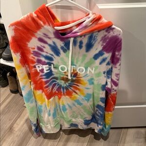 Peloton Spiritual Gangster Multicolor Tie-Dye Hoodie. Small.